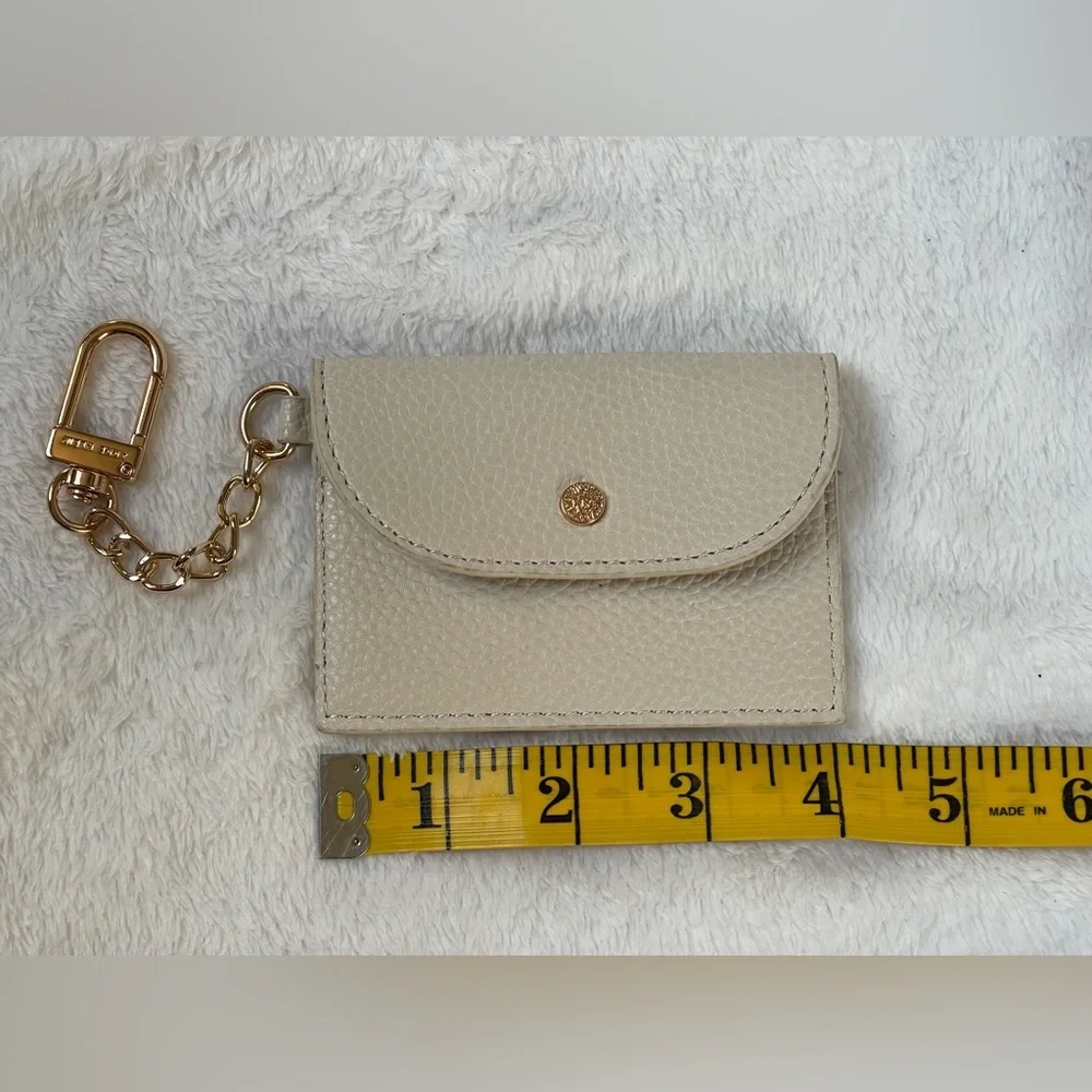 ANNE KLEIN Card Case Wallet Gold Key Chain Holder Money Travel